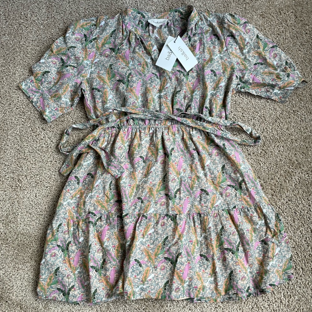 NWT ba&sh Floral Print Dress, Sz 3
